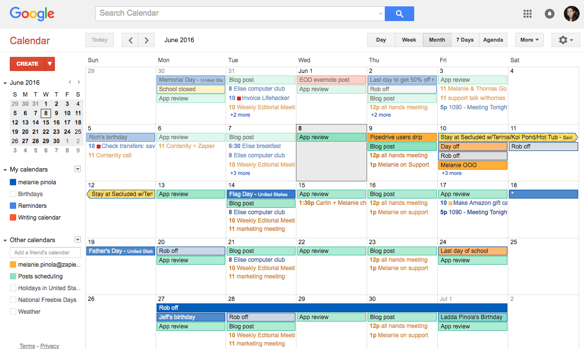 Project Management Timetable Template