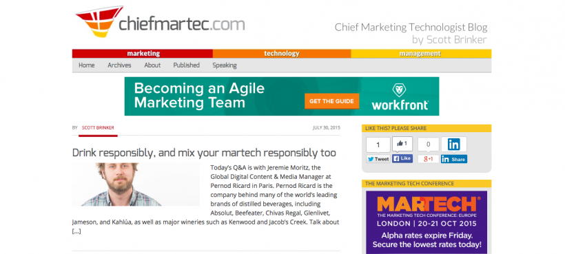 Chief Marketing Technologist Blog