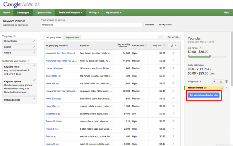 Google Keyword Planner - 40 лучших инструментов для повышения продуктивности команды маркетинга