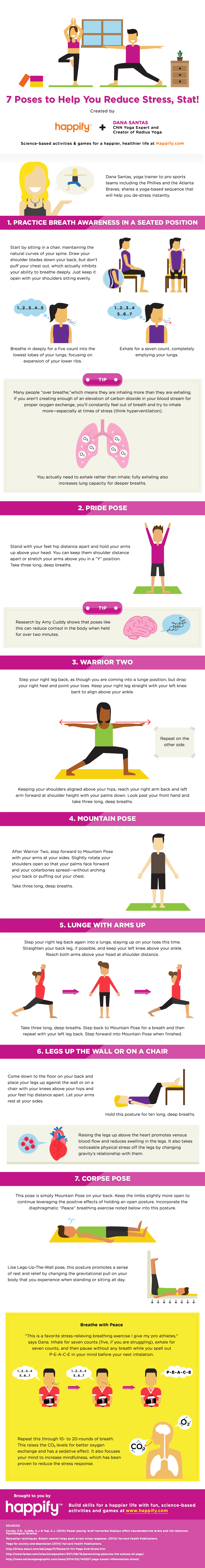 7 Exercises for Reducing Stress (Infographic)