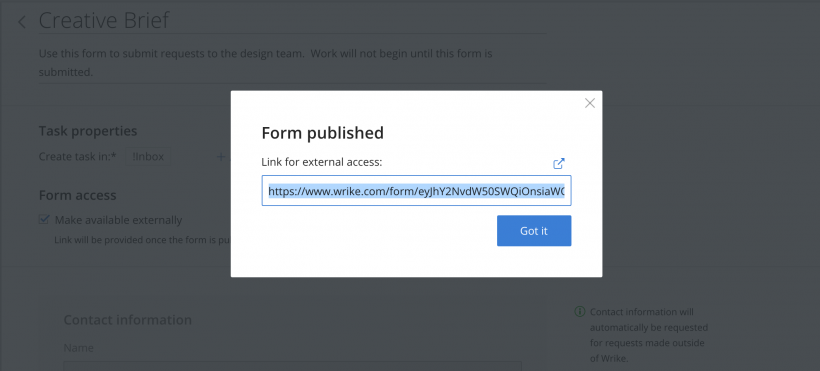 New: Request Forms for External, Non-Wrike Users