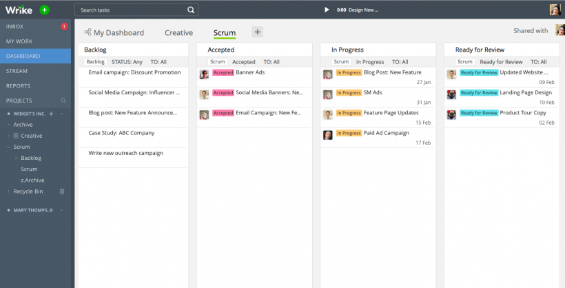 Scrum Dashboard
