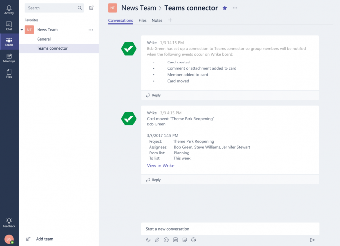 Receive Wrike notifications.