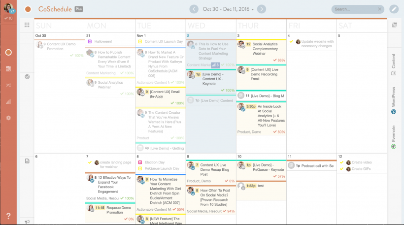 CoSchedule - Лучшие инструменты для совместной работы 2017