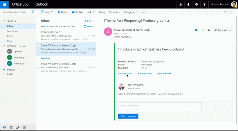 add another email account to outlook 365 online