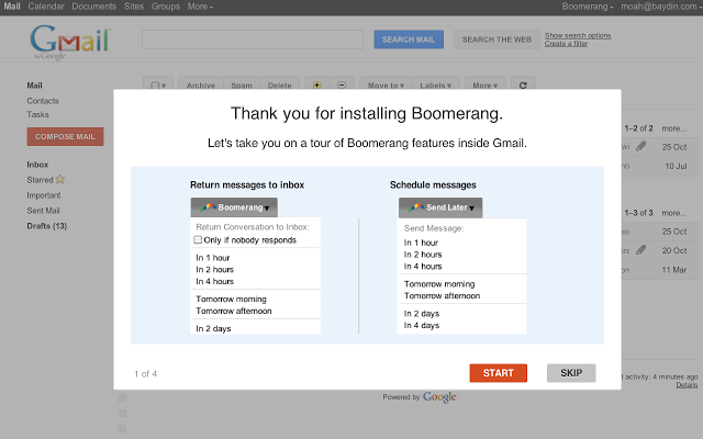 Boomerang for Gmail - 51 Chrome Browser Extensions to Amplify Your Productivity