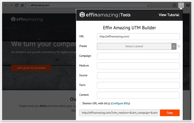 Effin Amazing UTM Builder - 51 Chrome Browser Extensions to Amplify Your Productivity