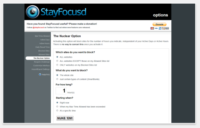 StayFocusd - 51 Chrome Browser Extensions to Amplify Your Productivity