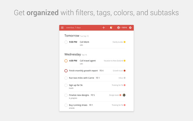 Todoist - 51 Chrome Browser Extensions to Amplify Your Productivity