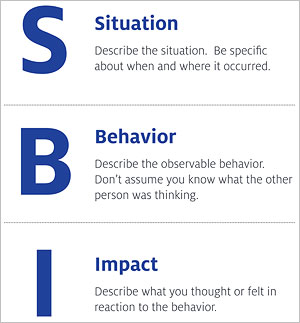 Situation Behavior Impact model of feedback