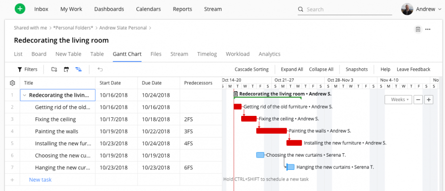 It Project Gantt Chart