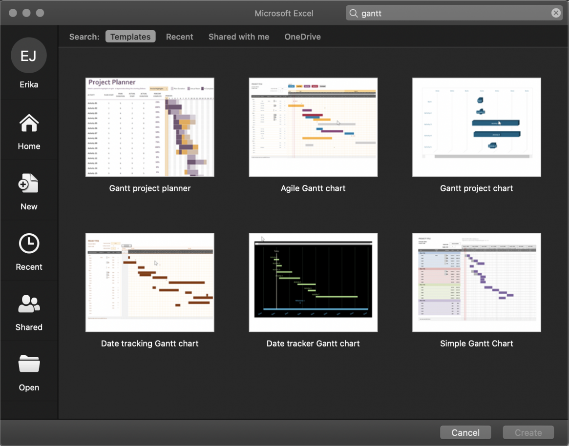 Resource Chart Excel