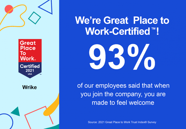 Wrike Joins the Top 25 Great Places To Work 5