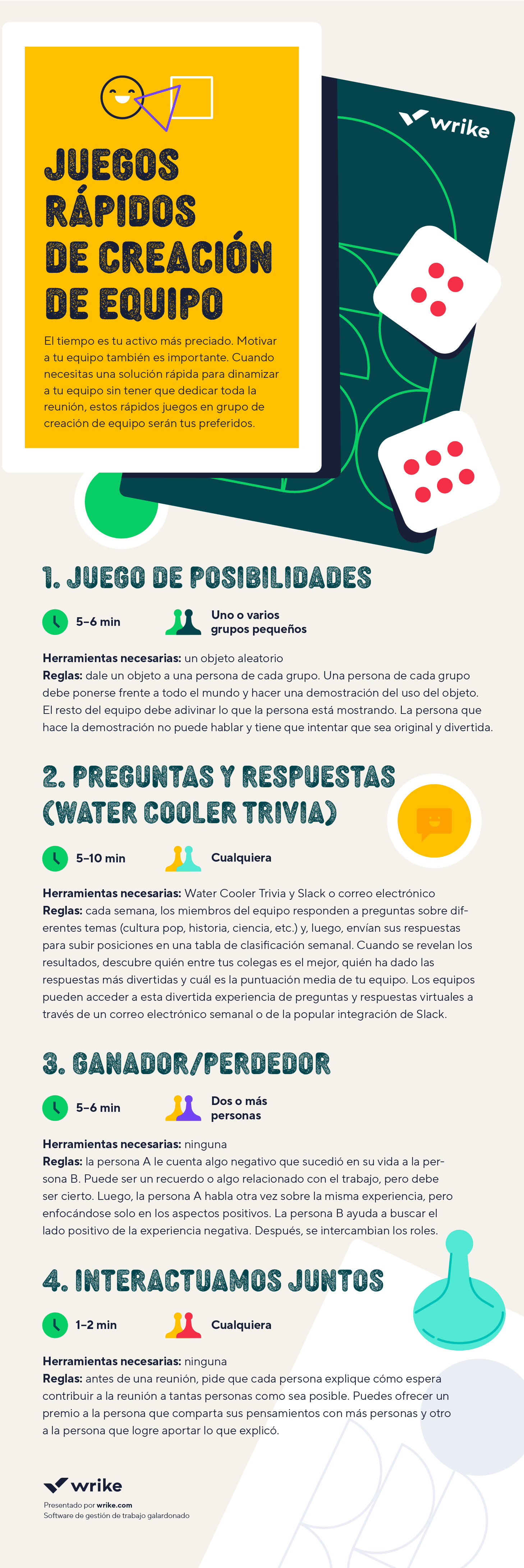 13 juegos de construcción de equipos geniales en formato infográfico.