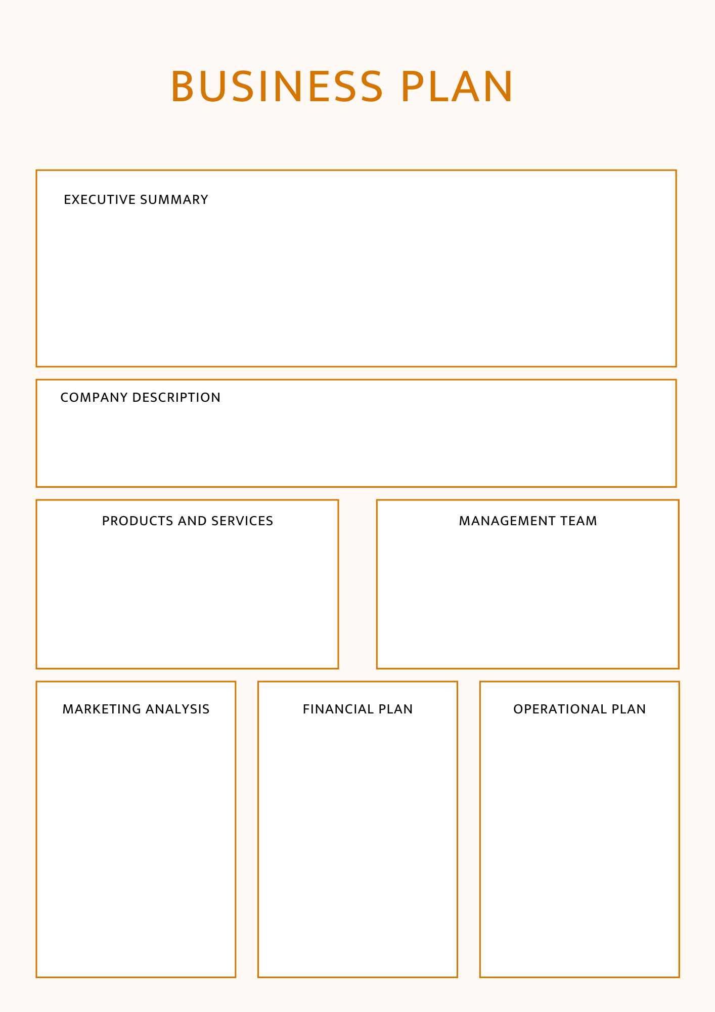 Business Plan Template: Create the Foundation for Your Business With One Page 2
