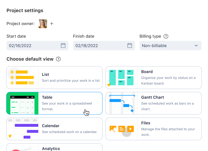 Wrike project settings