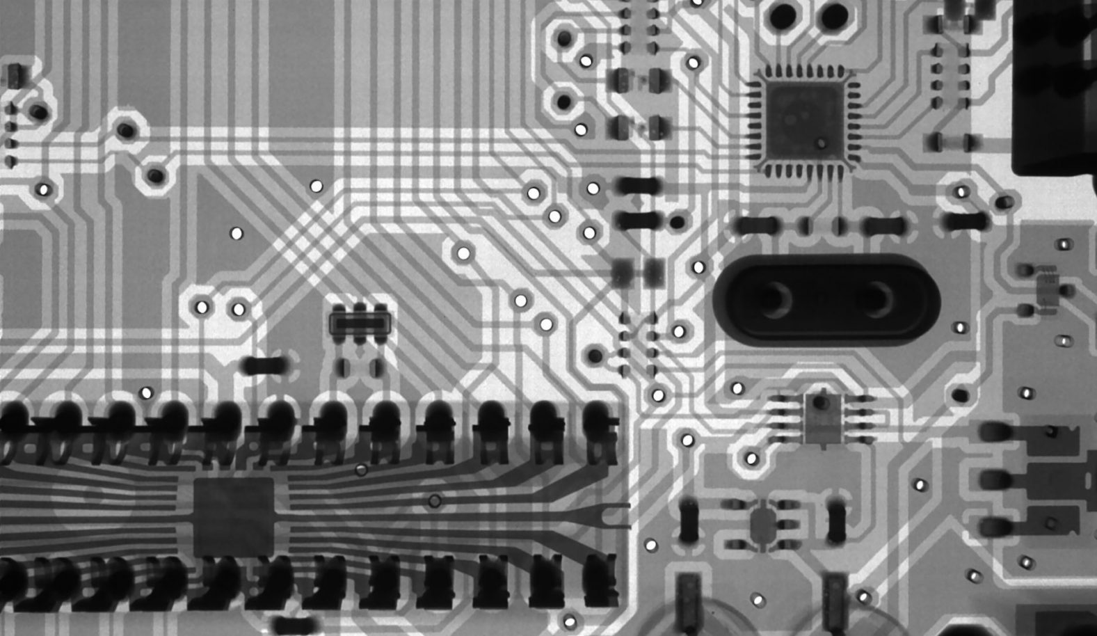 Computer circuit closeup
