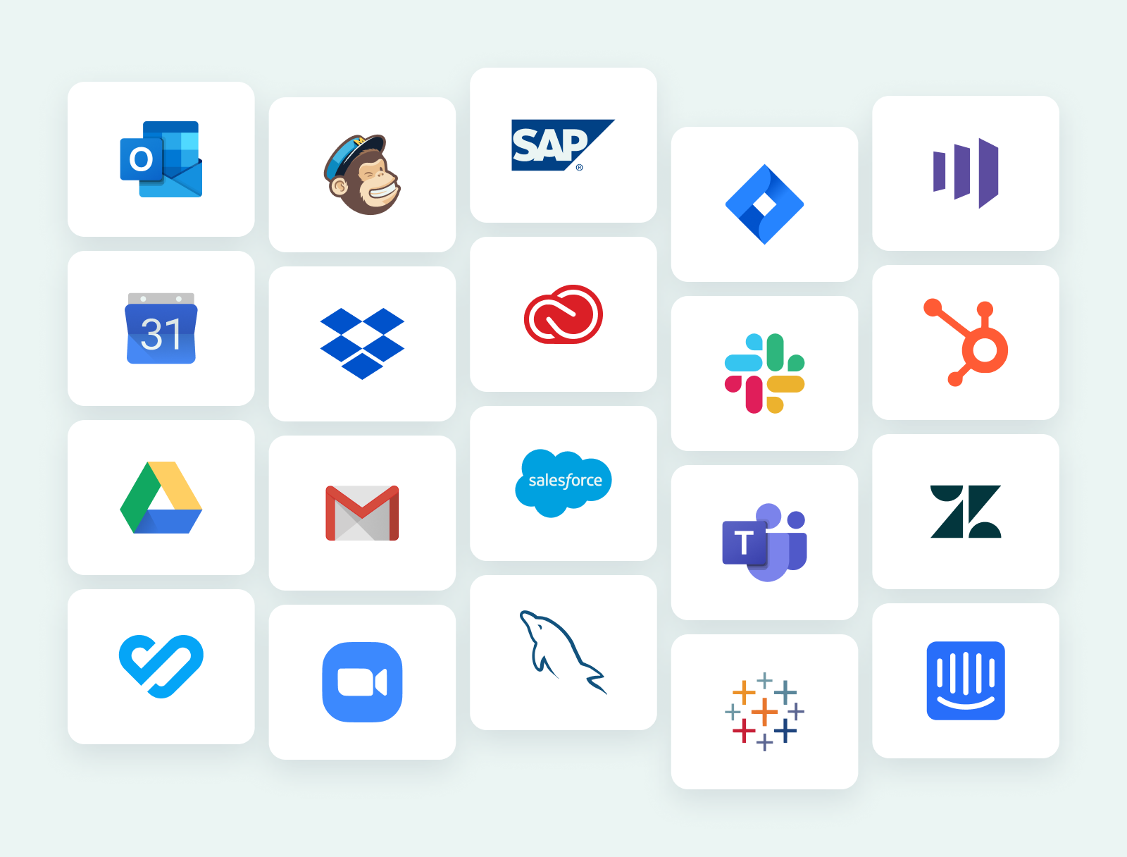 product screenshot of wrike integrations on aqua background