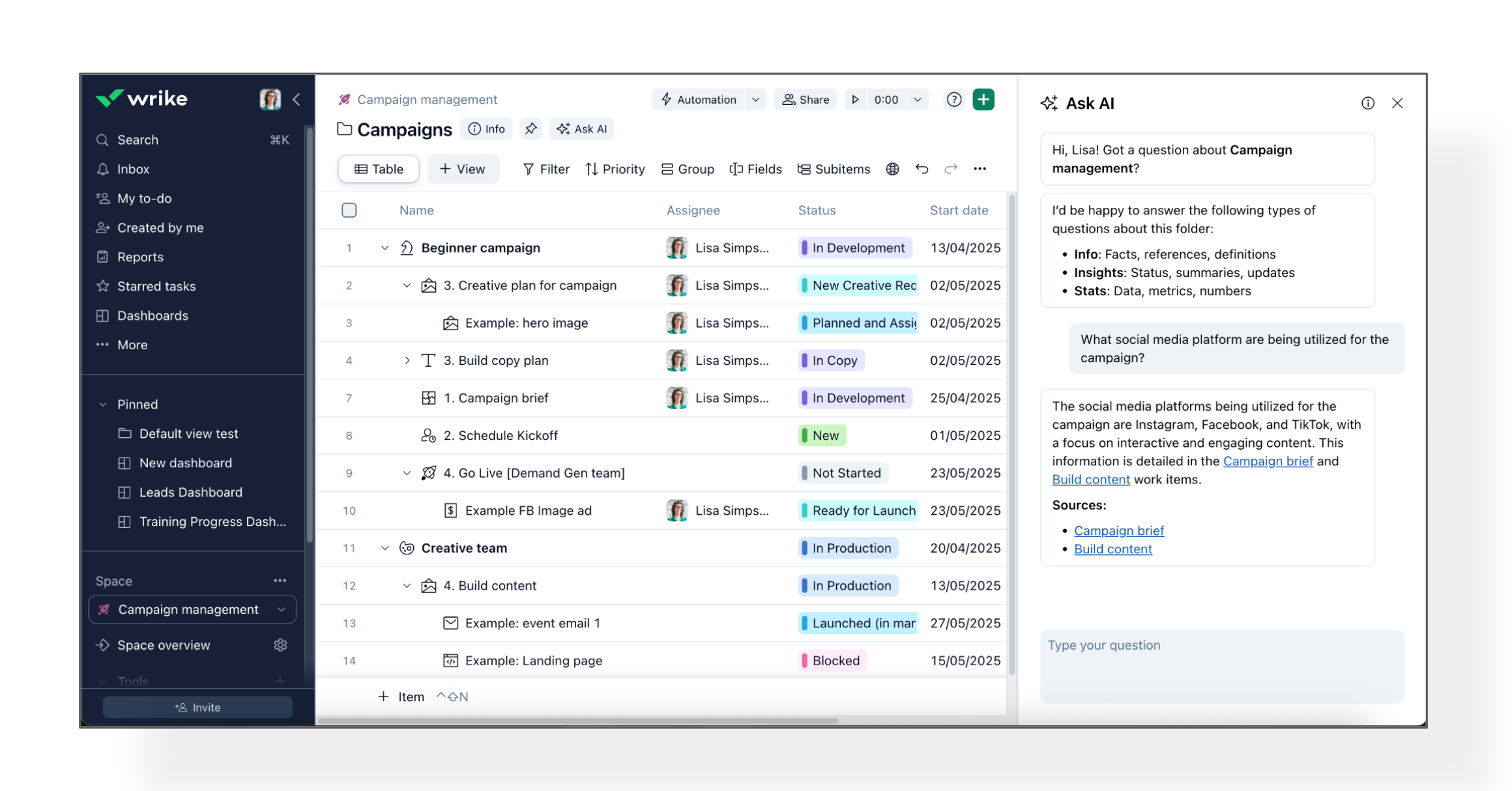 ai-powered workspace q&a