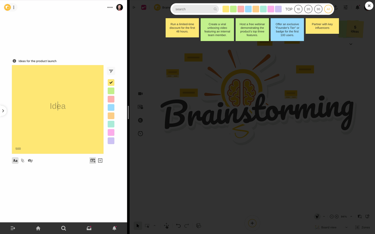 klaxoon inbox animation showcasing task management and organization features