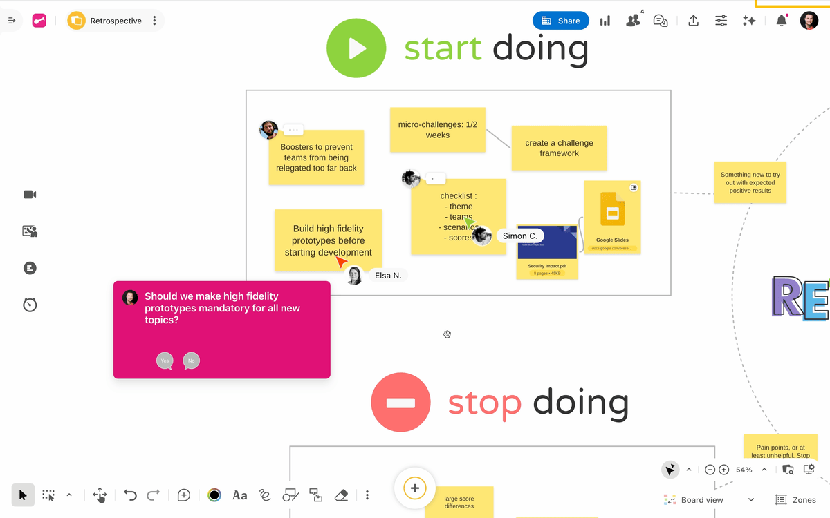 klaxoon gif showing question feature