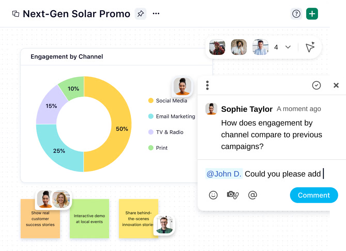 product screenshot of wrike whiteboard next gen solar promo