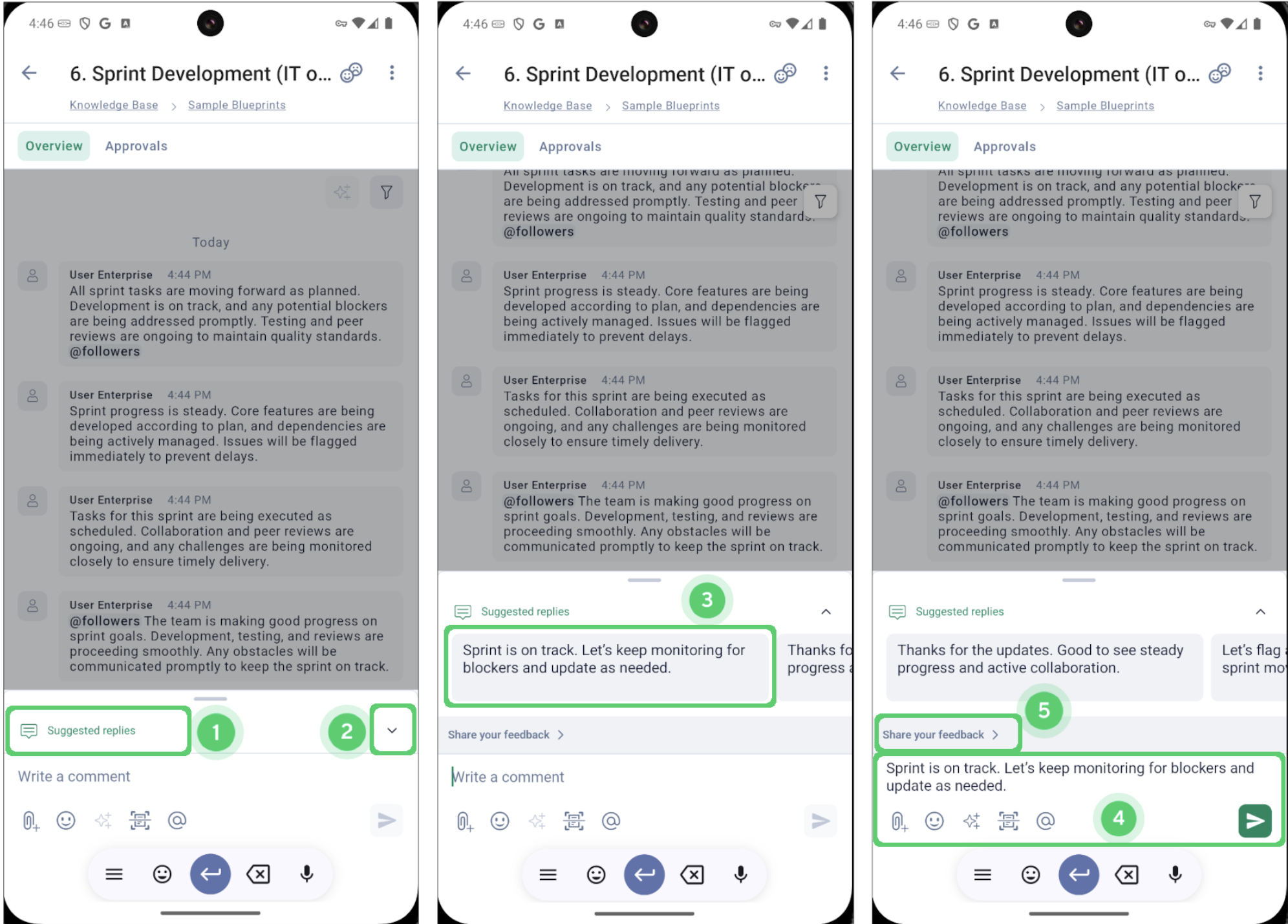 ai suggested replies