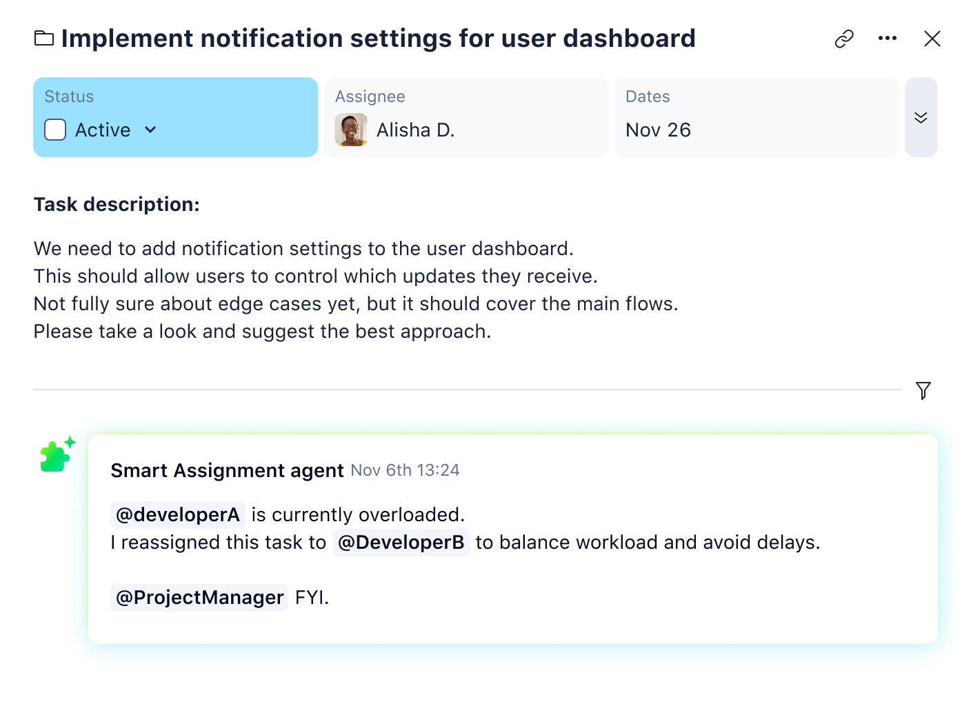 AI Agent task assignment