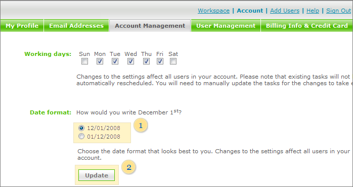 International date format support