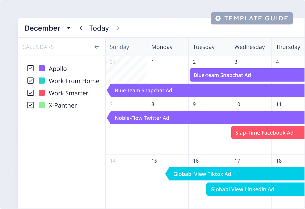 Marketing Calendar Template | Wrike