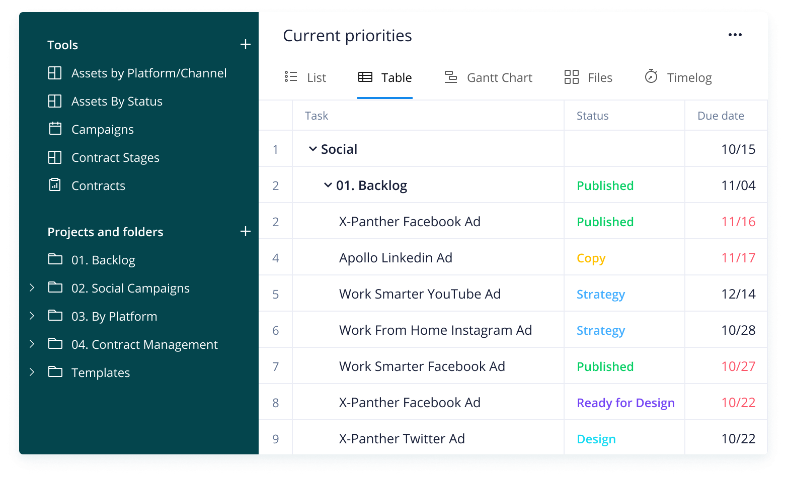 Social Media Calendar Template | Wrike